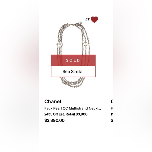 Showstopper Authentic Chanel Triple Pearl long necklace with Box $6500 - Picture 13 of 17